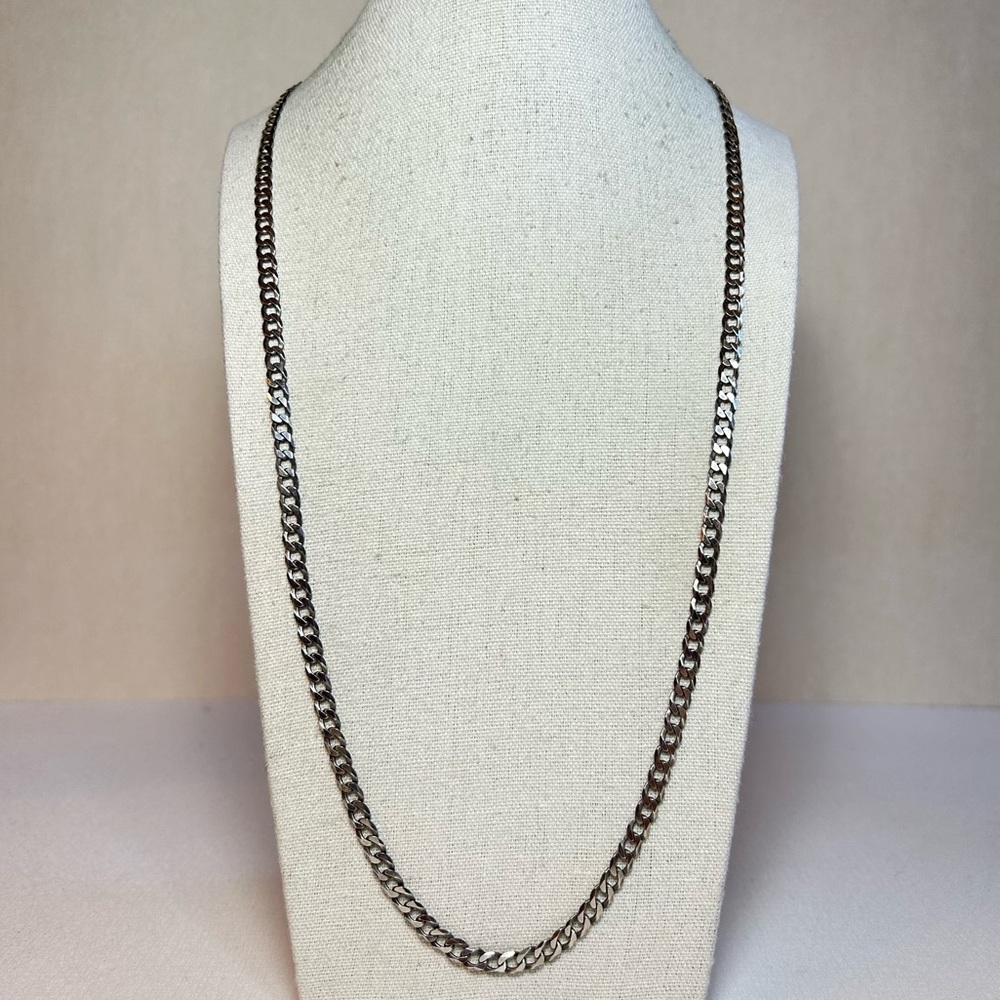 Long Sterling Silver 925 Cuban Curb Italy 28” Chain Necklace Thick 5mm 21 grams